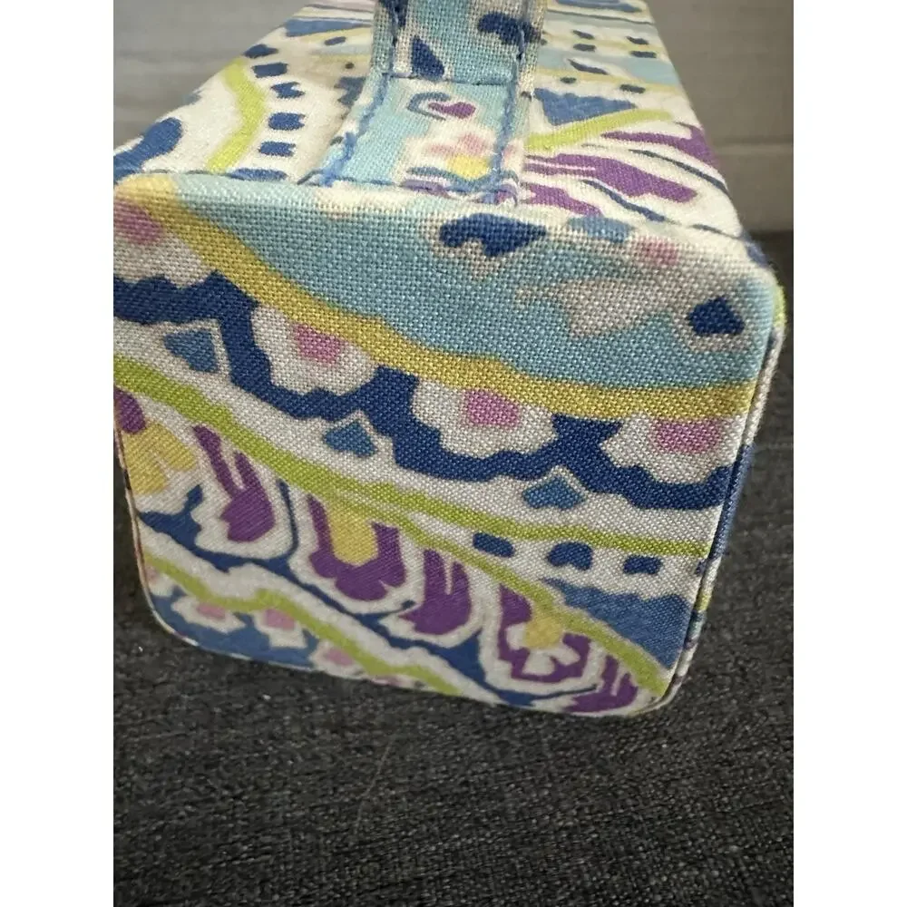Vera Bradley Mini Travel Jewelry Case Hard Sided Paisley Floral Handle